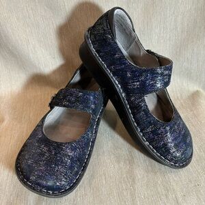 ALEGRIA Sz 37 Paloma Purple Haze PAL 7808 Hook & Loop Closure Mary Jane Shoes
